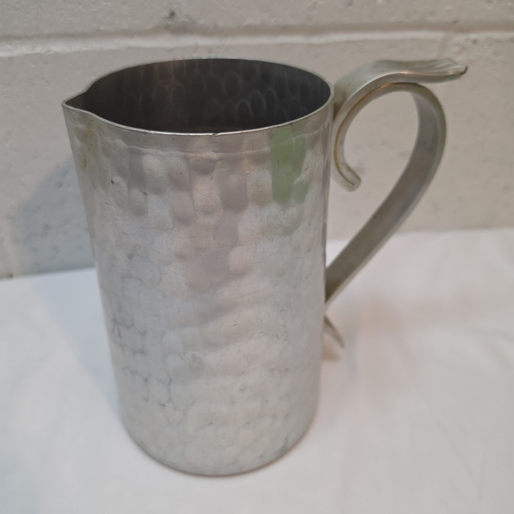 Buenilum Forged Silver Aluminum Hammered 8" Pitcher